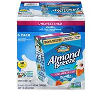 Almond Breeze Dairy Free Almondmilk, Unsweetened Vanilla, 32 Ounce (Pack of 6)