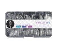 Almonds Nails Set, Transparent Acrylic False Nails, 120pcs, Full Cover Removable Tips, Sturdy Manicure Accessories for nail designists, Home Styling, or Professional Salon Use