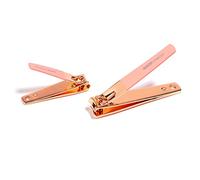 Almost Famous Beauty Lot de 2 coupe-ongles ergonomiques antidérapants doux au toucher Orange