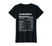 Almudena Valeur Nutritive Nom Drôle T-Shirt Graphique avec Valeur, Femme, Noir, L