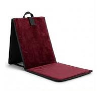 AlMuttaki Tapis de Prière Pliable avec Dossier Ergonomique Bordeaux - Soutien du Dos, Assise Confortable, Idéal Mosquée, Lecture du Coran, Sermon du Vendredi, Voyage