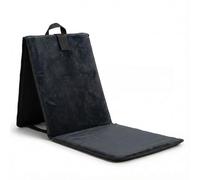 AlMuttaki Tapis de Prière Pliable avec Dossier Ergonomique Noire - Soutien du Dos, Assise Confortable, Idéal Mosquée, Lecture du Coran, Sermon du Vendredi, Voyage