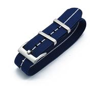 ALMVIS 20mm 22mm Troupes françaises Parachute Watch Strap Fit for NATO Elastic Nylon Band Band Marques Générales Bracelet Bracelet Militaire Bracelet(Blue White,22mm)