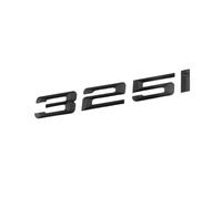 ALMVIS 318i 325i 328i 330i 340i Argent/Noir ABS Chiffres Lettres Coffre de Voiture Badge emblème Autocollant adapté for BMW série 3 Autocollants de Logo de Voiture(325i Matte Black)