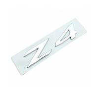 ALMVIS 3D ABS Chrome Noir Z4 Logo Lettres Voiture Coffre arrière emblème Badge décalcomanie adapté for BMW Z4 E85 E89 Z4 Autocollant Accessoires Autocollants de Logo de Voiture(Chrome)