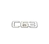 ALMVIS 3D ABS Noir Chrome C63 Logo Lettres Coffre de Voiture emblème Badge décalcomanie adapté for Mercedes Benz C63 AMG W205 Autocollant Accessoires de Style Autocollants de Logo de Voiture(Chrome)