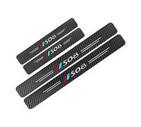 ALMVIS 4 Pièces Voiture Plaques Seuil Porte, pour Peugeot 508 Fibre Carbone Couverture Pédale Protection Threshold Barre Plinthes