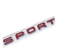 ALMVIS Autocollant de Badge de Coffre arrière de Voiture, Lettres ABS Rouge Argent Sport, emblème adapté Fit for Land Range Rover Autocollants de Logo de Voiture