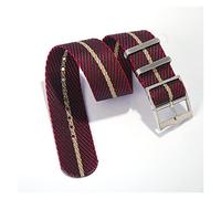 ALMVIS Bracelet de Montre Bracelet de Remplacement de Nylon de 20mm 22mm Bracelet de Montre Fit for Tudor NATO Strap(Red,22mm)