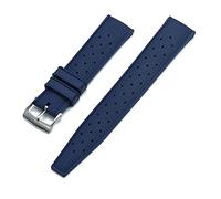 ALMVIS Bracelet de Montre en Caoutchouc fluoré, 22MM, 20 MM, Remplacement adapté for Seiko SRP777J1, Bracelet de Montre de plongée, étanche, for Hommes(Rubber Blue)