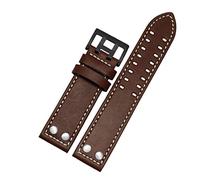 ALMVIS Bracelet de Montre en Cuir de Remplacement, Style Hamilton, Kaki H77755533 H77616533, Accessoires de Montre 20mm 22mm(C2,22mm)
