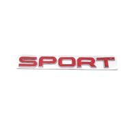 ALMVIS Coiffeur de Voiture Sport Lettres Logo Emblem Voiture Arrière Badge Autocollant Sticker Decal Fit for Terrain Range Rover SV Découverte d'autobiographie(Silver with Red)