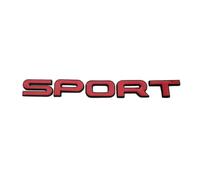 ALMVIS Coiffeur de Voiture Sport Lettres Logo Emblem Voiture Arrière Badge Autocollant Sticker Decal Fit for Terrain Range Rover SV Découverte d'autobiographie(Black with Red)