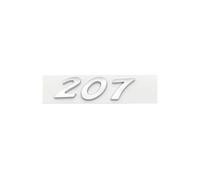 ALMVIS Lettres 3D Noires Et Argentées 206 207 301 307 308 408 508, Emblème Adapté Au Coffre De Voiture Fit for Peugeot, Logo Arrière Autocollant Autocollants de Logo de Voiture(Silver 207)