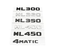 ALMVIS Lettres argentées noires 3D ML300 ML350 ML400 ML450 ML500 emblème adapté for Mercedes Fit for Benz AMG coffre de voiture arrière W164 W166 Logo autocollant autocollants de logo de voiture(CDI,M