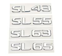 ALMVIS Lettres noires brillantes chromées ABS 3D for coffre de voiture, adaptées for Mercedes Benz SL43 SL55 R230 SL63 SL65 AMG, accessoires d'autocollants d'emblème de Logo autocollants de logo de vo