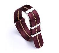 ALMVIS Matériau de Montre 20mm 22mm 22mm Boucle en Acier Inoxydable Militaire Nylon Masculin Bracelet de Remplacement Accessoires de Montre NATO Strap(Red Khaki,20mm)
