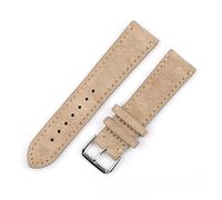 ALMVIS Sangles de Montre Vintage en Cuir Bandes de Rechange Bleue for Accessoires de Montre 18mm 20mm 22mm 24mm(Beige with Line,24mm)