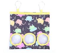 Alnaeson Lot de 3 sacs à foin à suspendre pour lapin, cochon d'Inde | Distributeur de foin facile à monter avec 2/3 trous, économise de l'espace, réduit les déchets, s'adapte à la plupart des
