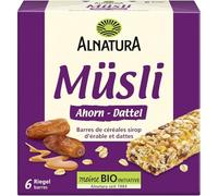 ALNATURA - Barre de muesli érable et datte | Savoureux en-cas onctueux | Idéal pour les collations diététiques | le paquet de 150g | LOT DE 4