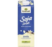ALNATURA - Boisson au Soja Nature Vanille, Texture Onctueuse pour un Plaisir Doux (Brique 1L) - Le Lot De 4