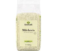 ALNATURA - Riz Rond Bio pour Dessert - Crémeux et Croquant, Parfait en Riz au Lait - le paquet de 500g - Le Lot De 4