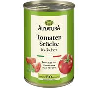 ALNATURA - Tomates Concassées aux Herbes Aromatiques, Saveur Fraîche et Naturelle (Boîte 240g) - Le Lot De 4