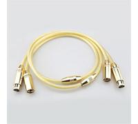 ALNHY Câble D'interconnexion OCC Plaqué Argent HIFI Câble Audio Symétrique Avec Prise Plaquée Or For Amplificateur Lecteur CD(1 Meters)