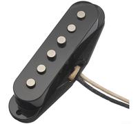 Alnico Lot de 2 micros à bobine simple pour guitare ST Style RWRP Annulation de bourdonnement moyen Noir 84 mm