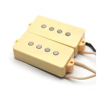 Alnico Lot de 5 micros pour guitare basse 4 cordes avec espacement des pôles de 28,5 mm et résistance 11,5 K (jaune)