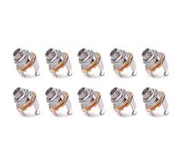 Alnicov 1/4 pouce Mono Jack Socket Stratocaster Connecteur de Remplacement Femelle Montage Sur Panneau pour Bass Electric 10 Pcs