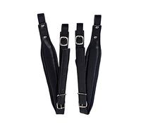 Alnicov 1 paire de bretelles d'accordéon en cuir synthétique réglable pour accordéons 16-120 basses (noir)