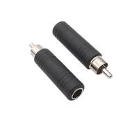 Alnicov 10 pièces 6.35mm vers RCA Adaptateur RCA Prise mâle vers 6.35mm 1/4 Pouces Mono Femelle Audio Micro Prise Adaptateur Jack convertisseur