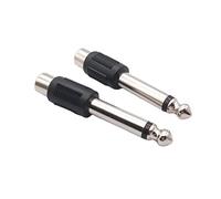 Alnicov 10 pièces 6.35mm vers RCA Femelle Adaptateur Jack 1/4 Phono vers Prise Jack Adaptateur Audio pour Microphone Guita Haut-Parleur amplificateur etc.