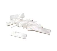 Alnicov 10 pièces matériel d'incrustation blanc nacre coquille vierge feuille pour pièces de touche de guitare 36 * 12 * 1mm