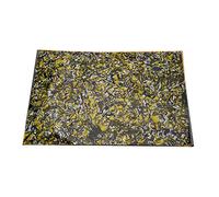 Alnicov 11.5X17 pouces blanc guitare Pickguard matériel plaque à gratter plaque arrière feuille pour guitare électrique basse Pickguard personnalisé, 3 plis noir jaune perle Shell