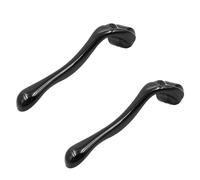 Alnicov 2 pcs 0,5 mm Derma Roller pour microneedling Barbe Croissance pour Cicatrices Rides Perte de Cheveux avec 540 Micro-Aiguilles en Acier Inoxydable Soins capillaires pour Hommes Femmes (Noir)