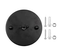 Alnicov 2 PCS Vintage Lustre Plaque De Plafond Crochets En Métal Plafond Rose Crochet Auvent De Plafond pour Plafonniers Suspendus (Noir)