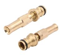 Alnicov 2 pièces buse de Tuyau d'arrosage Robuste et Solide, buse de Tuyau réglable en Laiton, extrémités de Tuyau de pulvérisation réglables à Haute Pression pour Voiture ou Garde