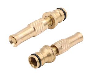 Alnicov 2 pièces buse de Tuyau d'arrosage Robuste et Solide, buse de Tuyau réglable en Laiton, extrémités de Tuyau de pulvérisation réglables à Haute Pression pour Voiture ou Garde