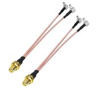 Alnicov 2 pièces SMA femelle à double TS9 mâle câble adaptateur 15 cm 4G LTE WiFi câble d'extension d'antenne Compatible avec WiF Mobile