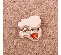 Alnicov 3 pièces/ensemble boîte de sélection de guitare en bois à la main et palettes de médiators pour cadeaux d'amateurs de musique guitariste
