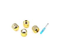 Alnicov 4PCS Boutons De Dôme De Guitare Boutons De Contrôle Du Volume, Avec Jeu De Vis De Clé Pour Guitare Électrique Ou Basse,Or