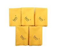 Alnicov 5 pièces chiffon de nettoyage de polissage en microfibre universel pour Instrument de musique guitare violon Piano clarinette trompette Sax jaune