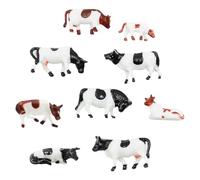 Alnicov 9 pièces modèles de Figurines d'animaux de Ferme, 1: 87 modèles de Vaches et Figurines Bien Peints pour modèle de Train à l'échelle Ho aménagement paysager Paysage Miniature Nouveau