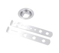 Alnicov Accessoires pour Hachoir à Viande Ensemble de moules à Biscuits en Acier Inoxydable 8 Formes pour Hachoir à Viande Manuel et broyeur de légumes