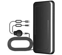 Alnicov Antenne de télévision numérique amplifiée amplificateur à Gain élevé amplificateur de Signal intérieur extérieur Support antenne de télévision numérique 4K 1080p