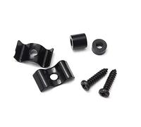 Alnicov Arbres à Cordes de Guitare de Style Vintage en métal, Guides de Cordes ondulés Plats pour Guitare de Style Strat ou Squier, Noir (Lot de 2)