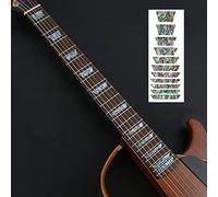 Alnicov Autocollant pour manche de guitare ou basse, motif trapézoïdal bleu