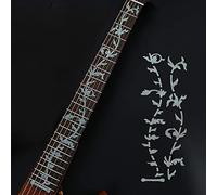 Alnicov Autocollants pour manche de guitare, guitare acoustique, guitare électrique, arbre de vie, blanc